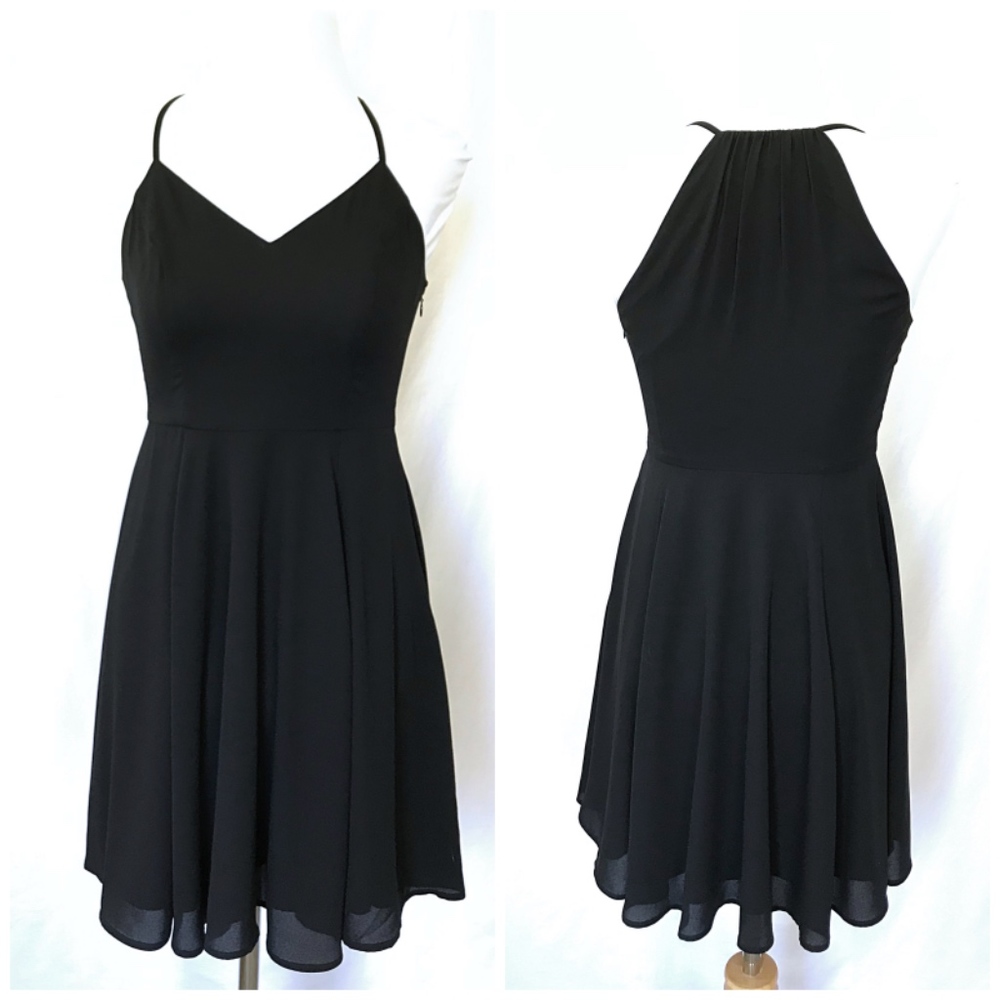 Express Black Spaghetti Strap Short Dress